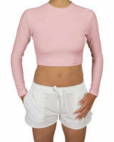 Long Sleeve Crop Rashguard Top