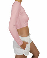 Long Sleeve Crop Rashguard Top