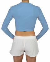 Long Sleeve Crop Rashguard Top