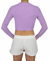 Long Sleeve Crop Rashguard Top
