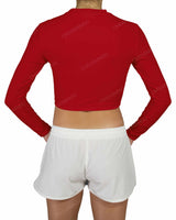 Long Sleeve Crop Rashguard Top
