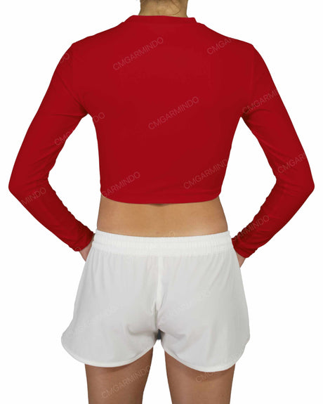 Long Sleeve Crop Rashguard Top