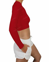 Long Sleeve Crop Rashguard Top