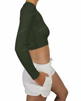 Long Sleeve Crop Rashguard Top