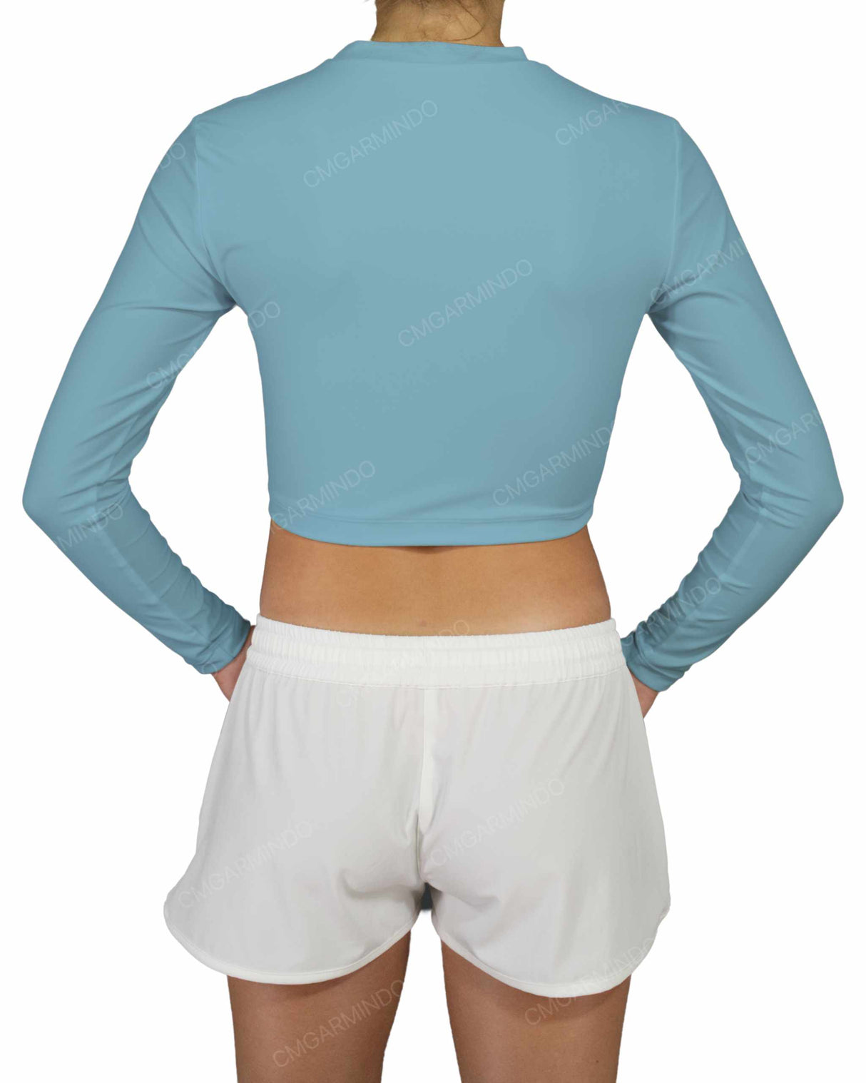 Long Sleeve Crop Rashguard Top