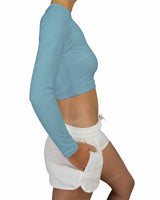 Long Sleeve Crop Rashguard Top