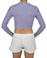 Long Sleeve Crop Rashguard Top