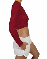 Long Sleeve Crop Rashguard Top