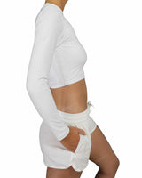 Long Sleeve Crop Rashguard Top